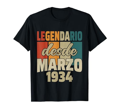 Legendario Desde Marzo 1934 - Cumpleaños 90 Años Camiseta