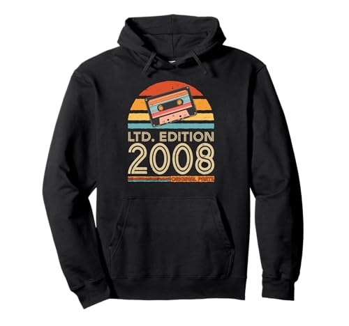 Cumpleaños Vintage 2008 Sudadera con Capucha