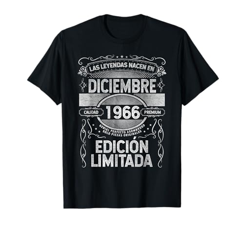 Las Leyendas nacen en Diciembre de 1966 - 60 Años Cumpleaños Camiseta