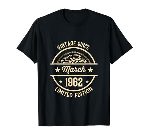 Vintage de cumpleaños desde marzo de 1962 Camiseta