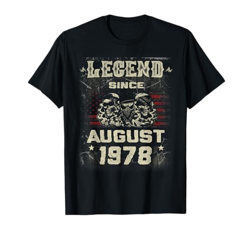 Leyenda desde Agosto 1978 Nació en Agosto 1978 Cumpleaños Camiseta