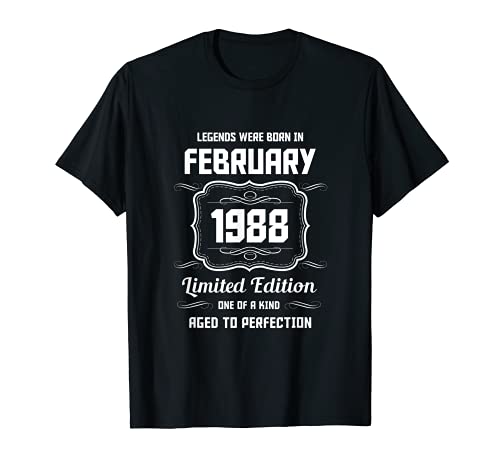 Feliz Cumpleaños Febrero 1988 Camiseta
