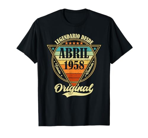 68 cumpleaños Legendario Desde Abril 1958 Vintage 68 años Camiseta