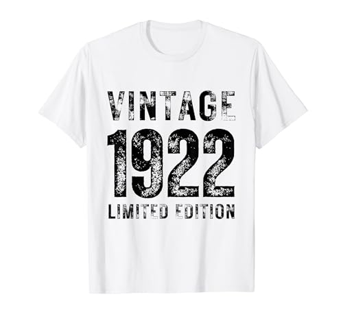 Vintage 1922 Edición limitada/ 103.º cumpleaños 103.º años Camiseta