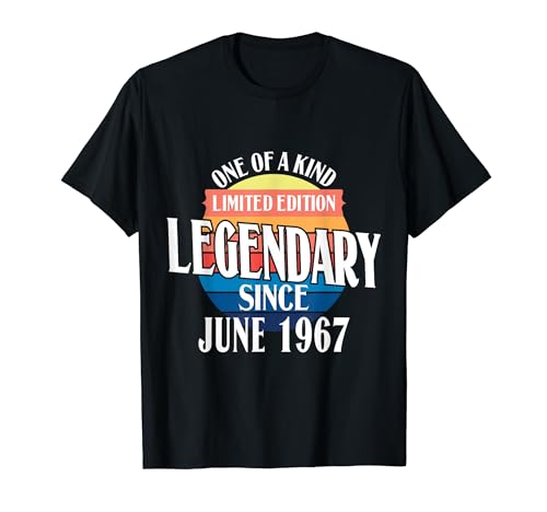 Edición Limitada Legendario Desde Junio De 1967 Cumpleaños Camiseta