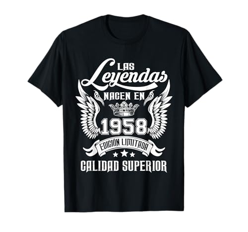 Cumpleaños Las Leyendas Nacen En 1958 Camiseta