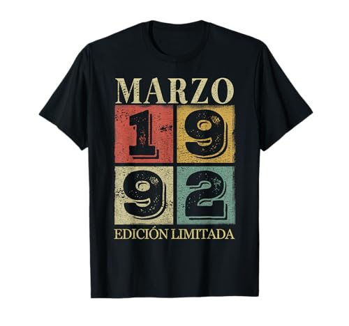 33 Cumpleaños Hombre 33 años Hecho En 1992 Marzo Camiseta