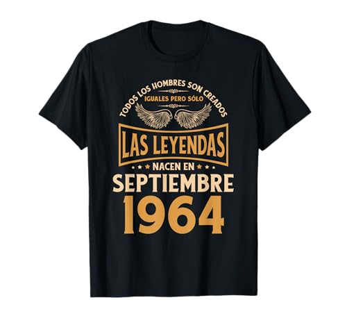 Cumpleaños Hombre Regalos Las Leyendas Septiembre 1964 Camiseta