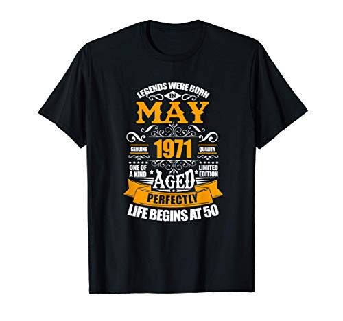 Las leyendas nacen en mayo de 1971 50 cumpleaños Camiseta
