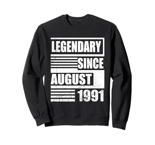 35 cumpleaños Legendario Desde Agosto de 1991 cumpleaños Sudadera