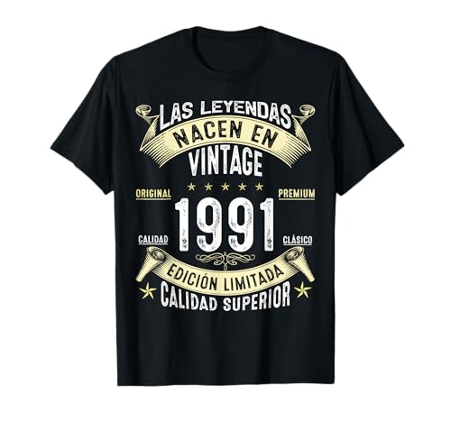 35 Años Cumpleaños Las Leyendas nacen en de 1991 Camiseta