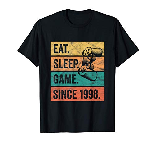 Hombre Eat Sleep Game - Cumpleaños Regalo Hombre Chico Vintage 1998 Camiseta