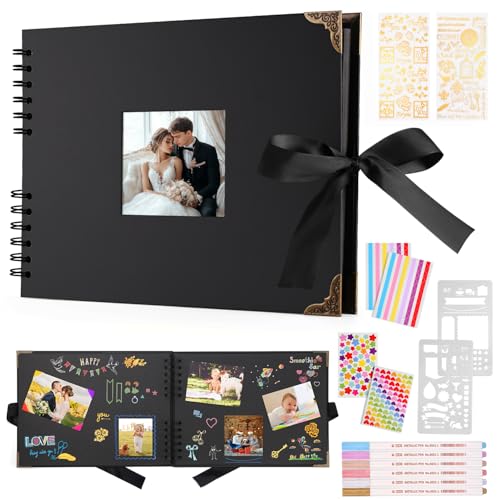 DazSpirit Album Fotos Scrapbook 29,5 X 21cm Album Fotos Para Pegar Y Escribir, Libro de Firmas 80...