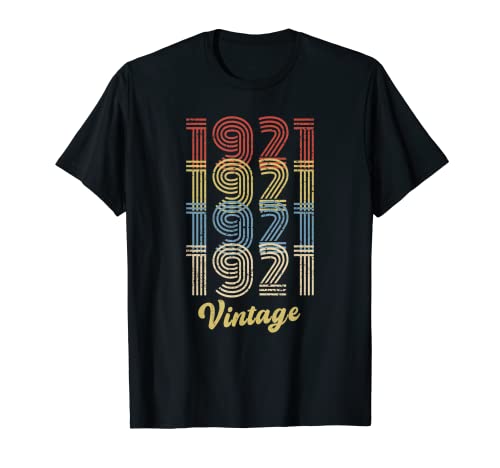1921 Regalo de cumpleaños Retro Cumpleaños Vintage 1921 Parte original Camiseta