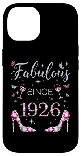 Carcasa para iPhone 14 Fabuloso Desde 1926 Fiesta de Cumpleaños Tacones Altos Mariposas