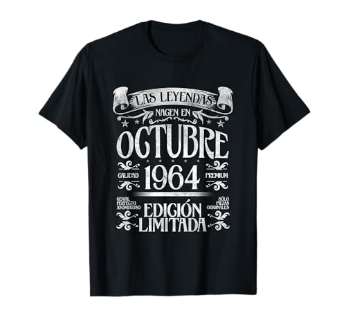 Las Leyendas nacen en Octubre de 1964 - 60 Años Cumpleaños Camiseta