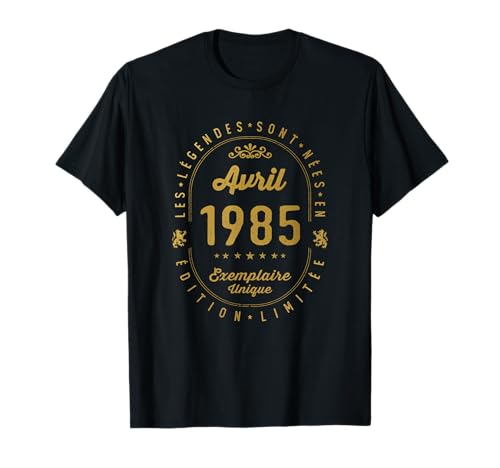 37 años Cumpleaños Las Leyendas nacen en Abril de 1985 Camiseta
