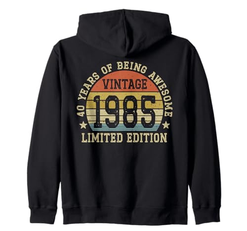 Vintage 1985 Edición Limitada 40 Años 40 Cumpleaños Sudadera con Capucha