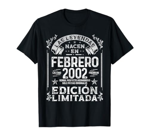 Las Leyendas nacen en Febrero de 2002 - 23 Años Cumpleaños Camiseta