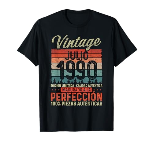 Julio 1990 Vintage Regalo 36 Años Cumpleaños Hombre Camiseta