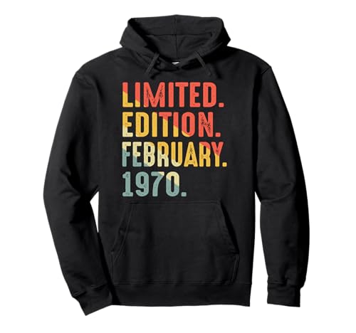 Edición Limitada Cumpleaños Febrero 1970 Sudadera con Capucha