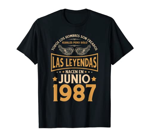 Cumpleaños Hombre Regalos Las Leyendas Junio 1987 Camiseta