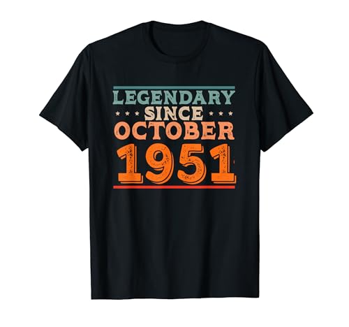 Legendario desde octubre de 1951, fiesta de cumpleaños retro vintage Camiseta