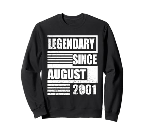 25 cumpleaños Legendario Desde Agosto de 2001 cumpleaños Sudadera