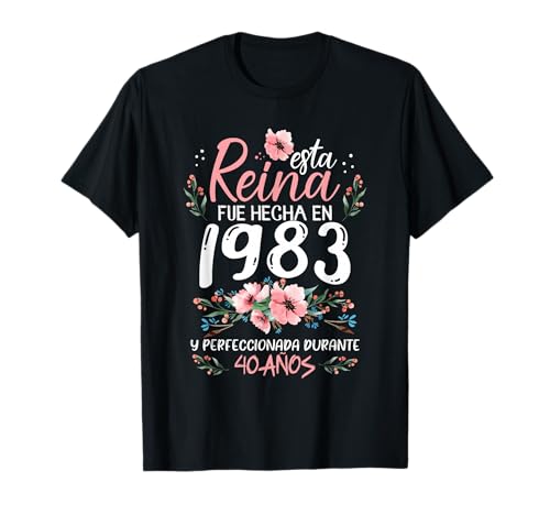 43 Años Regalo de Cumpleaños Mujer Hecha En 1983 43 Años Camiseta