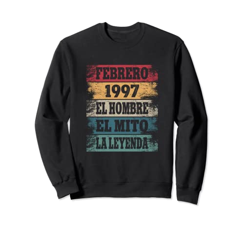 25 Cumpleaños Regalo Años Divertido Decoración Febrero 1997 Sudadera