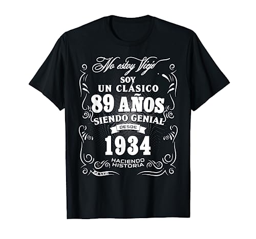 Regalo de cumpleaños 89 para hombres en español Regalo cumpleanos 89 Camiseta