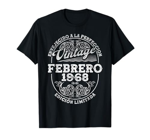 Febrero 1968 Vintage - 58 Años Regalo Cumpleaños Hombre Camiseta