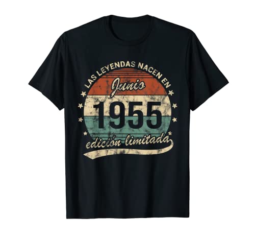Las Leyendas Nacen En Junio 1955 Hombre o Mujer Retro Camiseta