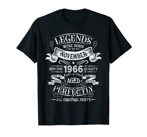 Leyendas nacieron en noviembre de 1966 regalo de cumpleaños Camiseta
