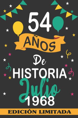 54 Años De Historia Julio 1968: 54 años. Libro de visitas, cuaderno, 110 páginas de...