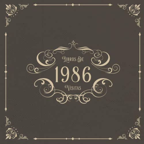 1986 Libros de Visitas: Libros de visitas para fiestas de cumpleaños de estilo vintage para que la...