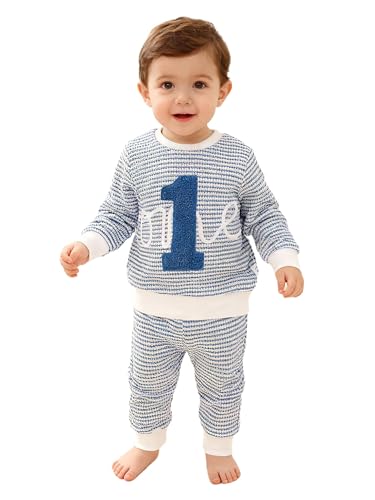 Choomomo Conjunto de ropa unisex para el primer cumpleaños de primer cumpleaños, con estampado de...