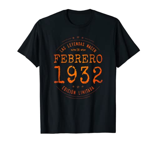 91 años Cumpleaños Las Leyendas nacen en Febrero de 1932 Camiseta