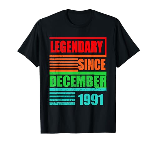 35 cumpleaños Legendario Desde diciembre de 1991 cumpleaños Camiseta