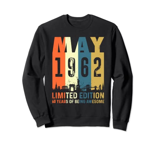 60 Edición limitada, hecha en mayo de 1962 60 cumpleaños Sudadera