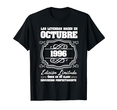 La Leyendas Nacen en octubre 1996 25 cumpleaños Camiseta