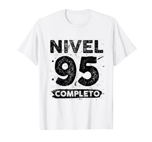 Nivel 95 Completo años 95 cumpleaños Camiseta