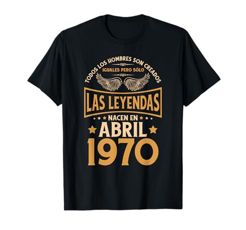 Cumpleaños Hombre Regalos Las Leyendas Abril 1970 Camiseta