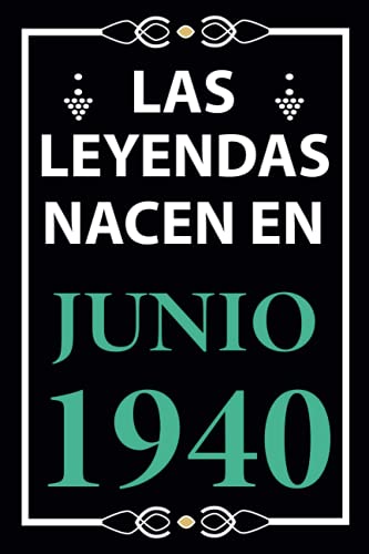 Las leyendas nacen en Junio 1940: Regalo de cumpleaños perfecto para hombre y mujer de 81 años I...