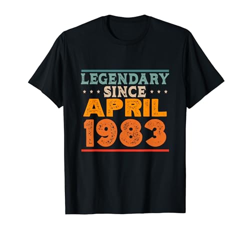 Legendary desde abril de 1983 impresionante fiesta de cumpleaños retro Camiseta