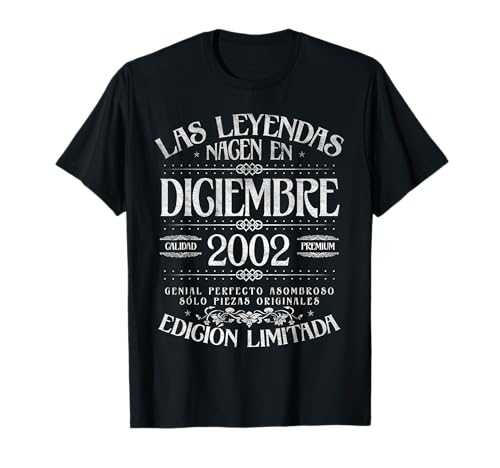 Las Leyendas Nacen en Diciembre de 2002-24 Años Cumpleaños Camiseta