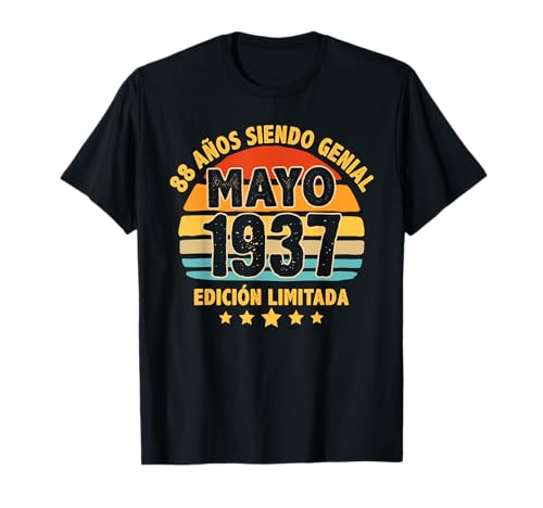 Mayo 1937 88 Años Hombre Cumpleaños Regalo Mayo 1937 Camiseta