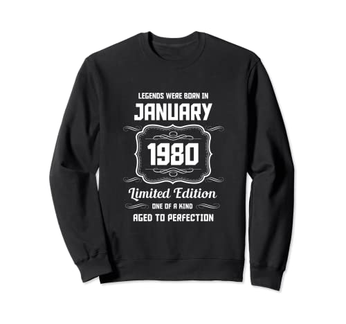Feliz Cumpleaños Enero 1980 Sudadera