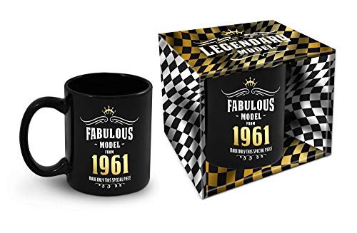 Bombo Taza de cumpleaños con año de nacimiento 1961