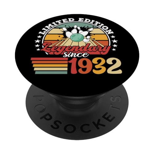 Cumpleaños de bolos de bolos 1932 Fiesta de cumpleaños de la PopSockets PopGrip Intercambiable